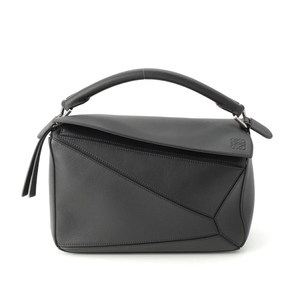 Loewe Puzzle Leather 2way Shoulder Bag Black
